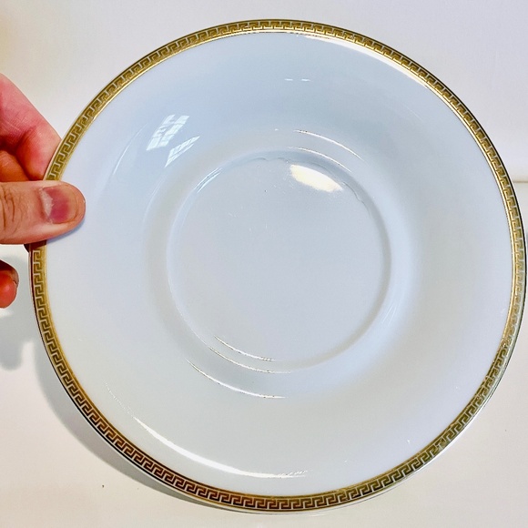 Versace x Rosenthal Medallion Meandre D'Or White & Gold Breakfast Cup and Saucer - Picture 8 of 15